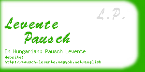 levente pausch business card